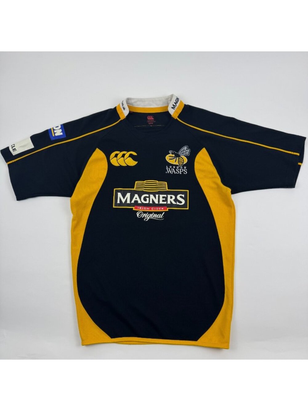 Canterbury London Wasps Rugby Jersey Mens M Medium Black Yellow Magners Shirt